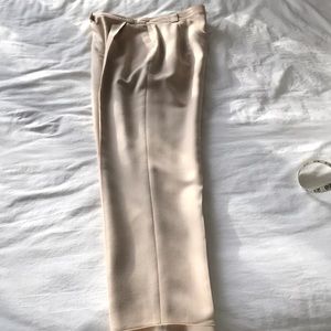 Louis Feraud beige straight leg trousers